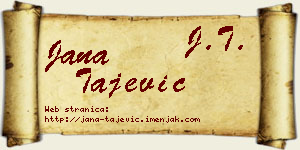 Jana Tajević vizit kartica